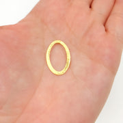 20MM Gold-plated Sterling Silver Brushed Marquis Connector